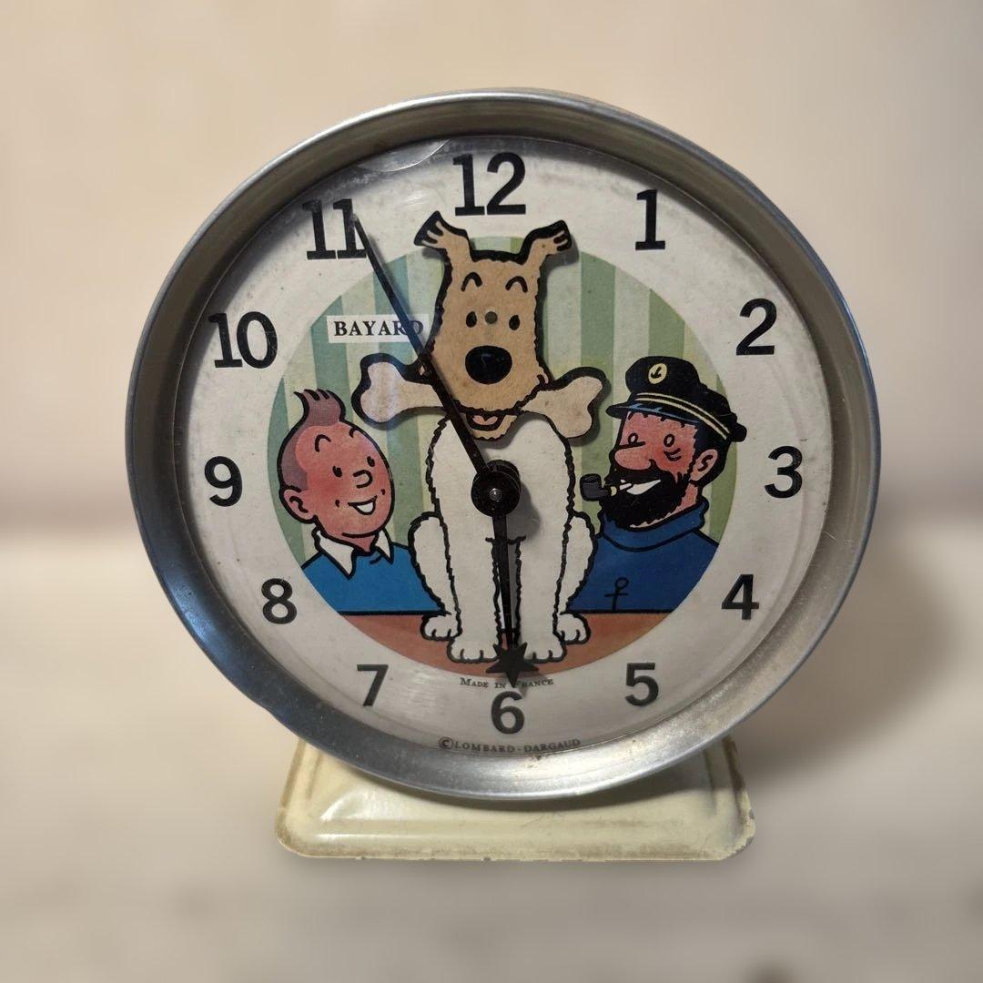 週末限定値段　希少品 フランス BAYARL社タンタンの冒険 置き時計フランス製