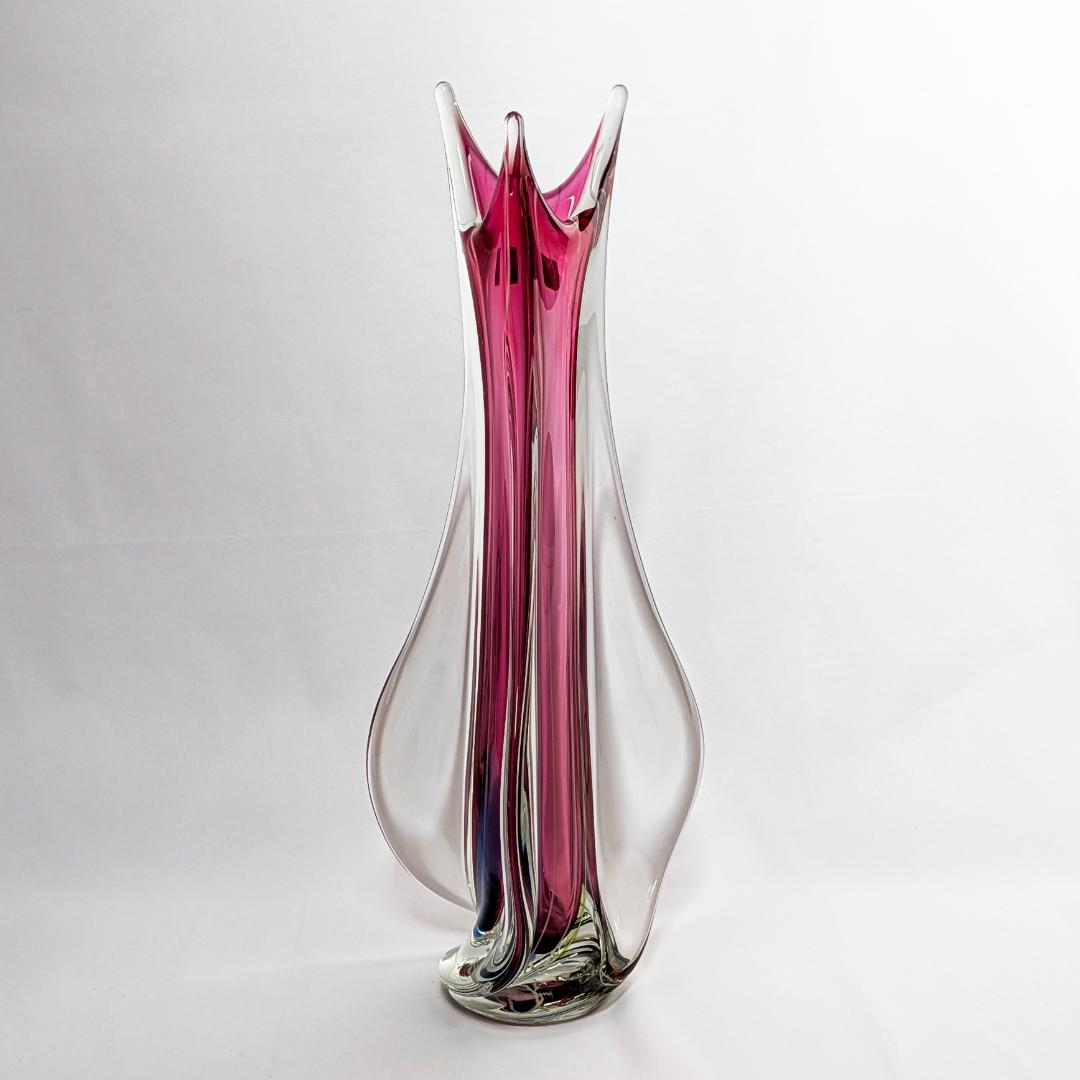 工芸品 Multi Glass Flower Vase (Pink)