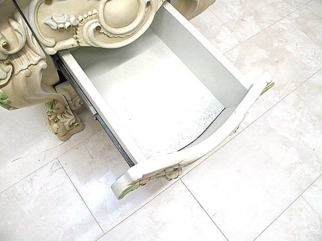 イタリア製 ロココ様式コンソール 彫刻装飾 サイドチェスト　サイドテーブル