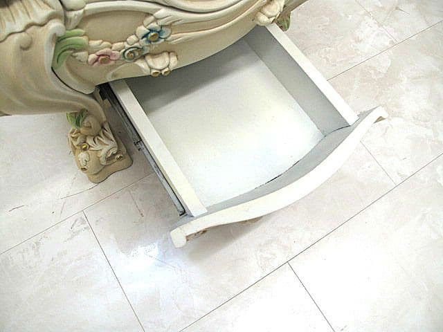 イタリア製 ロココ様式コンソール 彫刻装飾 サイドチェスト　サイドテーブル