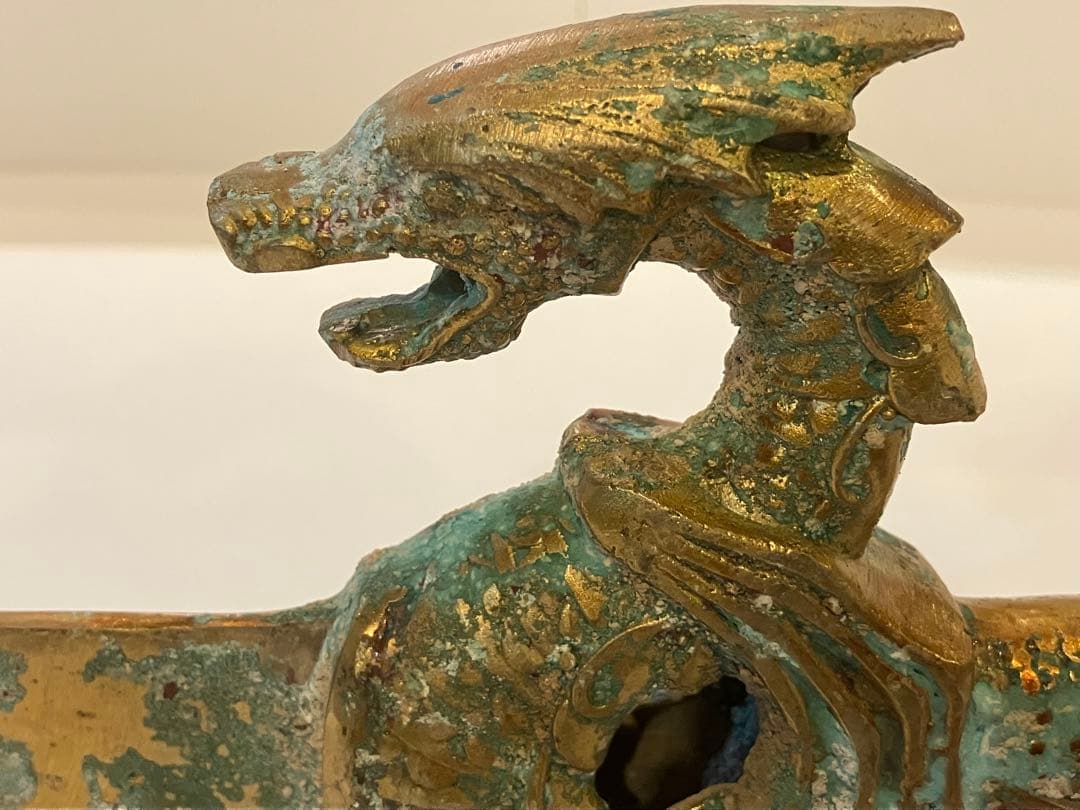 アンティーク刀剣　透彫鞘龍柄