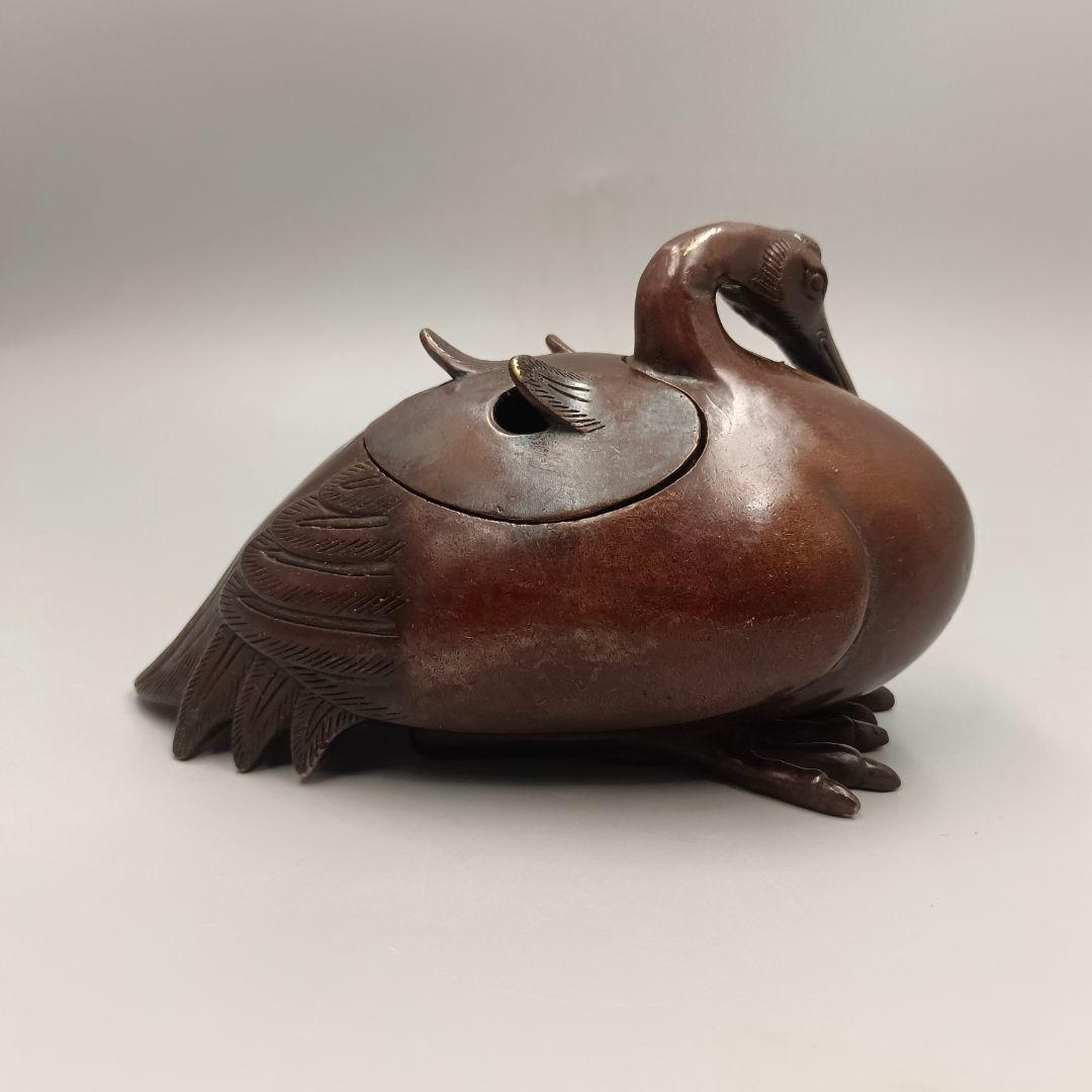 銅器 香炉 白鳥薫香炉 香道具 茶道具 装飾品 工芸品 美術品 置物