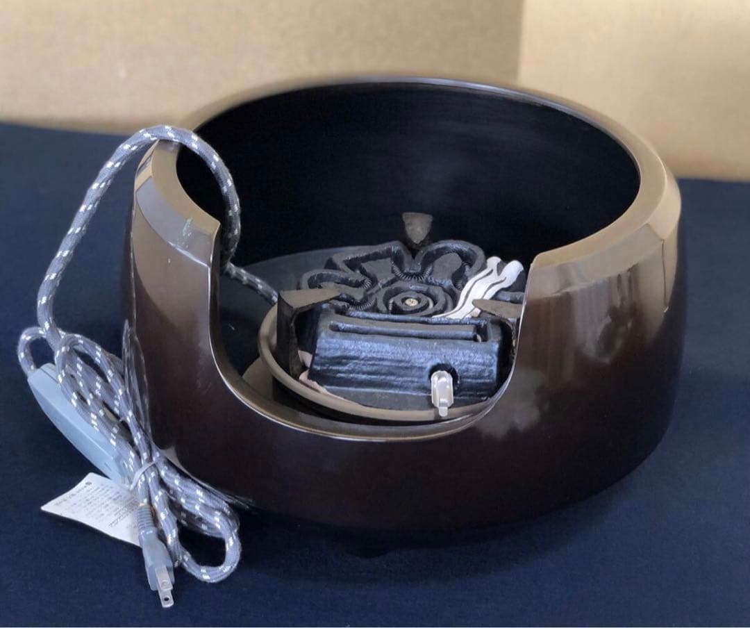 割引❗️《R》茶道具 唐銅風炉 野々田式炭型電熱器 底瓦　250911H5