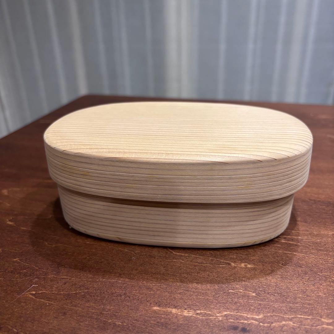 柴田慶信商店　小判弁当箱　天然杉•秋田杉の曲げわっぱ