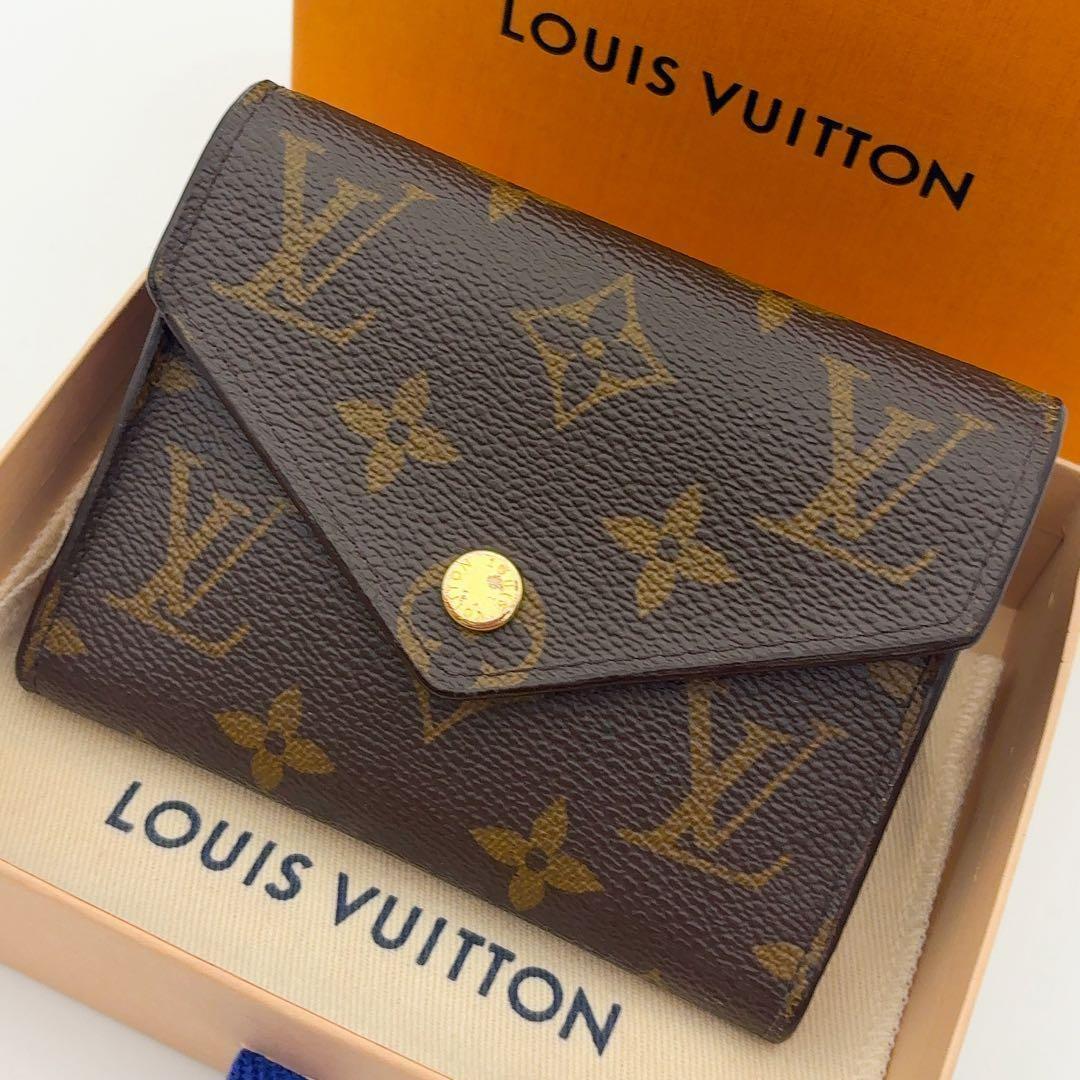 超美品★ルイヴィトン モノグラム ヴィクトリーヌ フューシャ 三つ折り財布