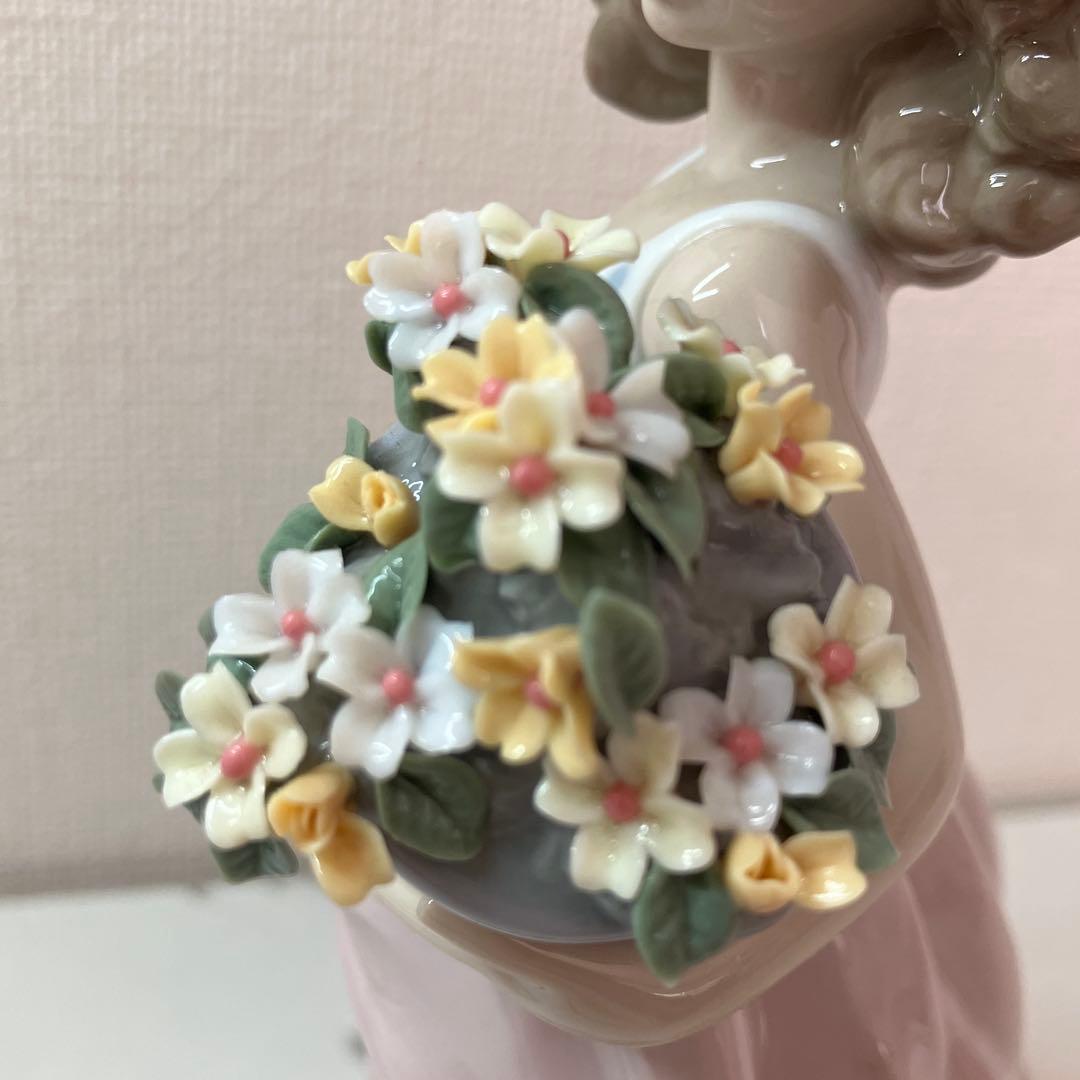 【1/10限定】LLADRO リヤドロ 07676 花籠を持つ少女 箱付