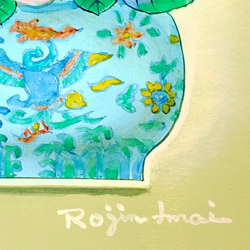 ☆ 今井ロジン ☆「 バラ 」油絵　SMサイズ　未使用額！