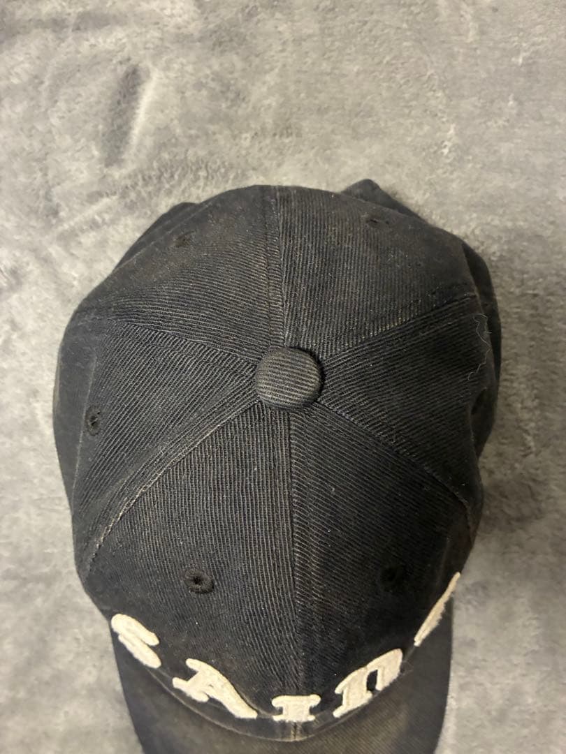 SAINT MICHAEL 6PANEL CAP LACERATING ブラック