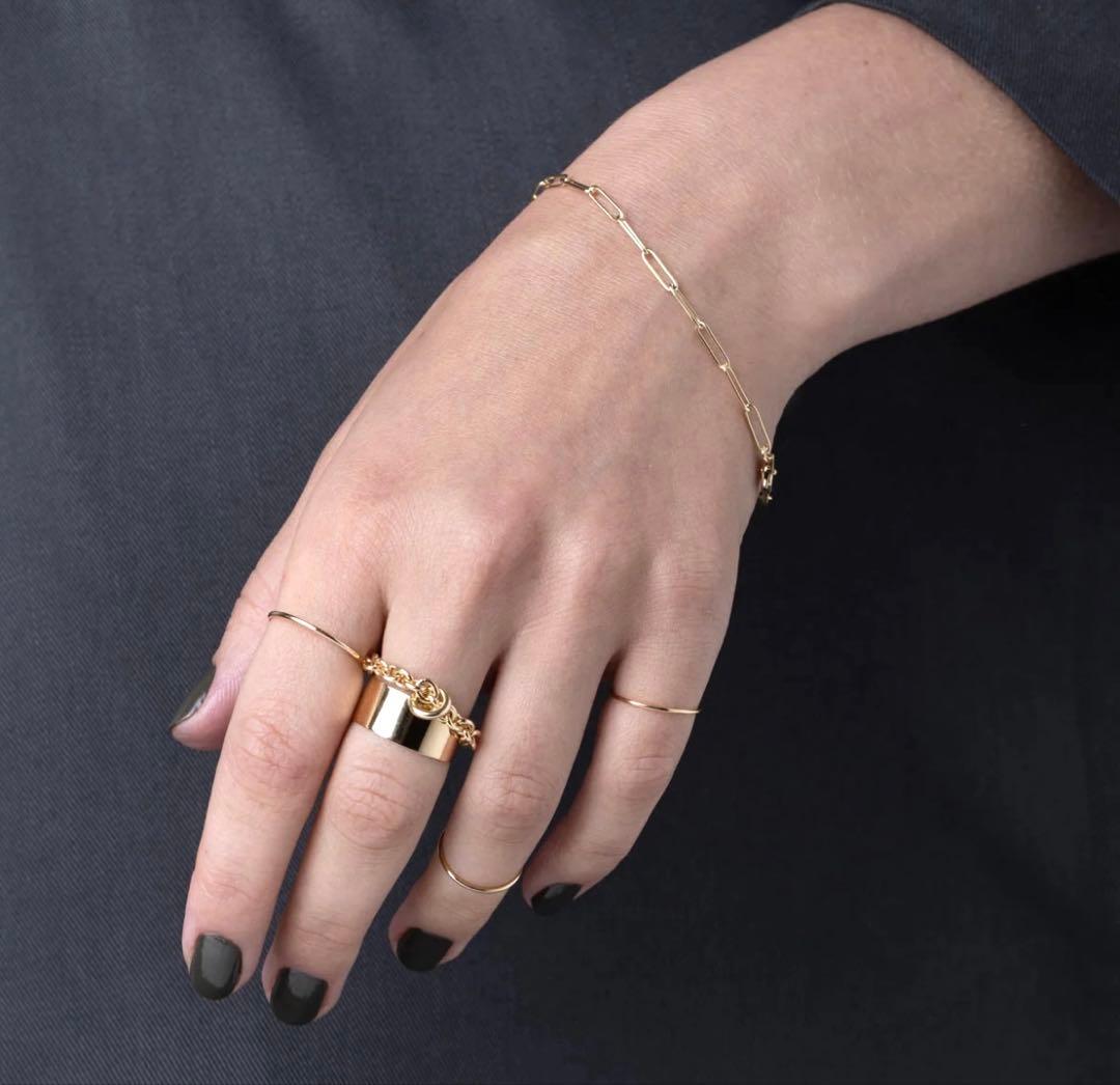 aco_83 　hirotaka K18 チェーン リング Sサイズ12号