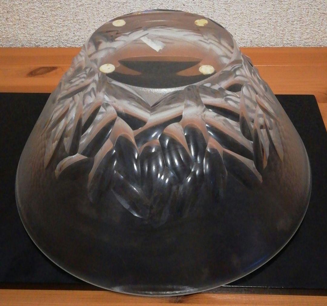 佐々文夫作　HOYA　クリスタル　ガラス　水指　共箱　茶道具