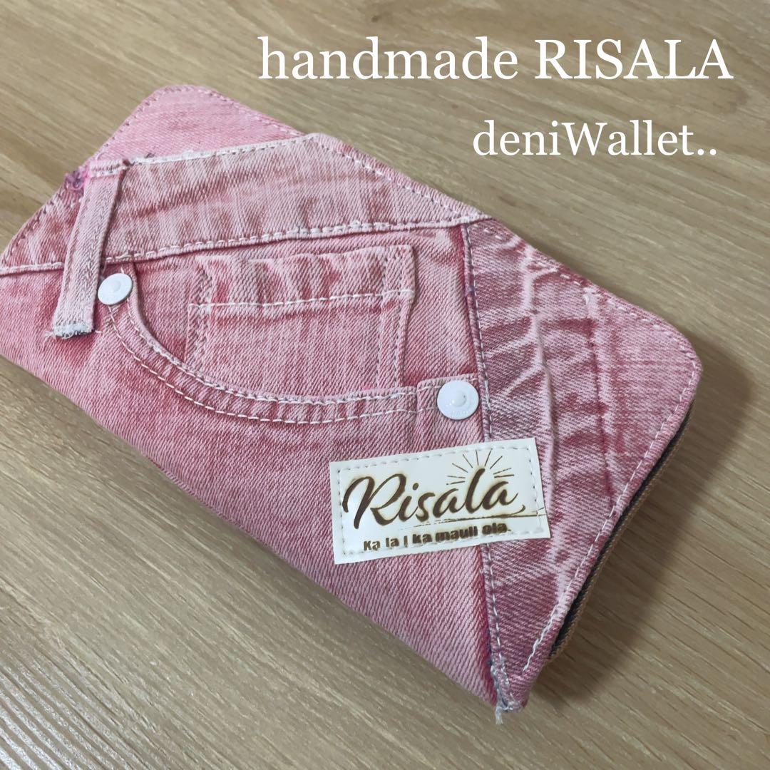 デニム ウォレット ラウンドファスナー