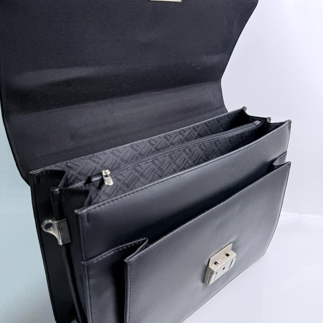 はち 美品 ダンヒル 2WAY ビジネスバッグ ショルダー A4 自立 黒