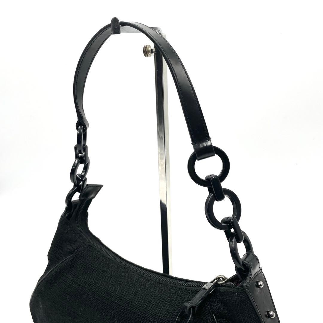 極美品● フェラガモ ショルダーバッグ ワンショルダー ガンチーニ キャンバス