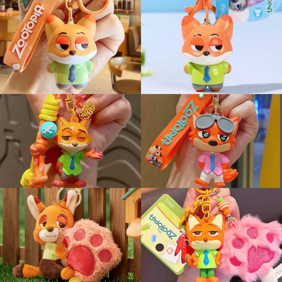 コンプリート6点セット❣️ズートピア ニック・ワイルド キーホルダー ストラップ