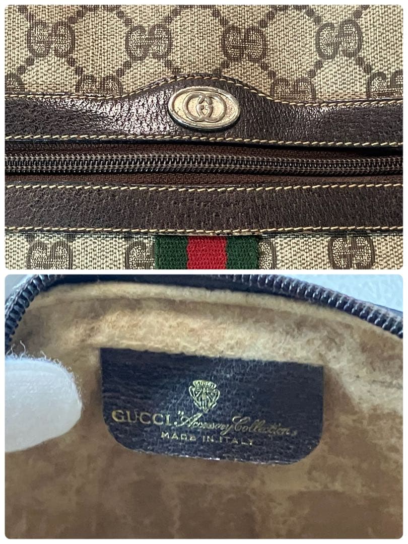 【訳あり】 GUCCIグッチ GG柄ショルダーバッグ ブラウン