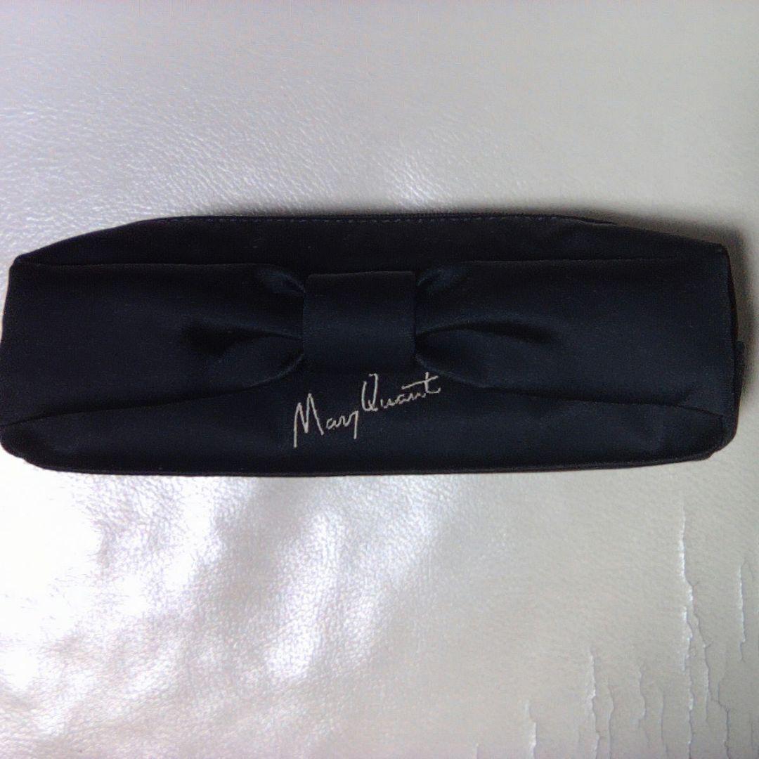 Mary Quant 黒 リボン付き 筆箱
