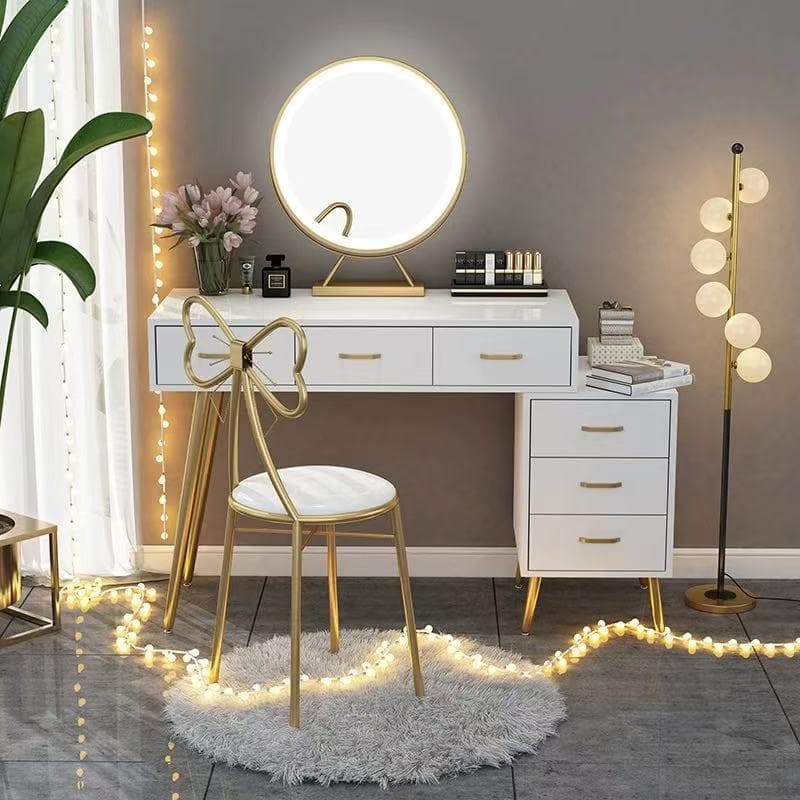 ホワイトドレッサー デスクのみ 訳あり品　写真をご確認 J206-02