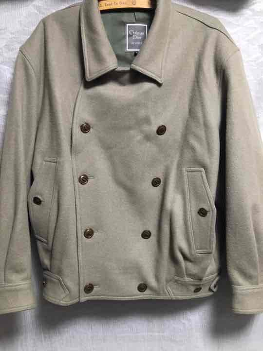 9*様 美品 dior メルトン モーターサイクルジャケット L カーキ