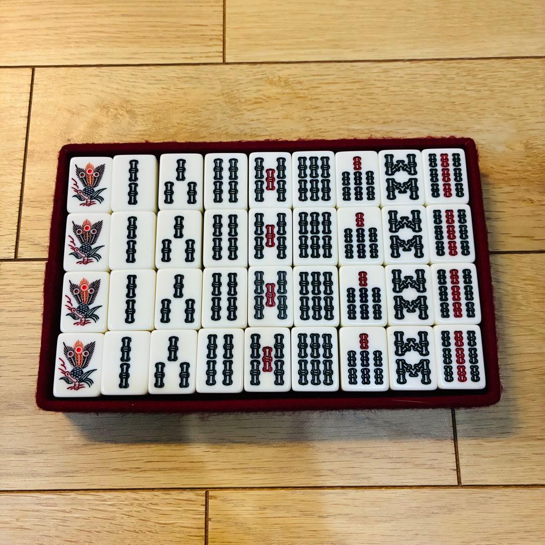 ミズノ 丸一 瑞雲 ずいうん 麻雀牌 背緑 箱付き