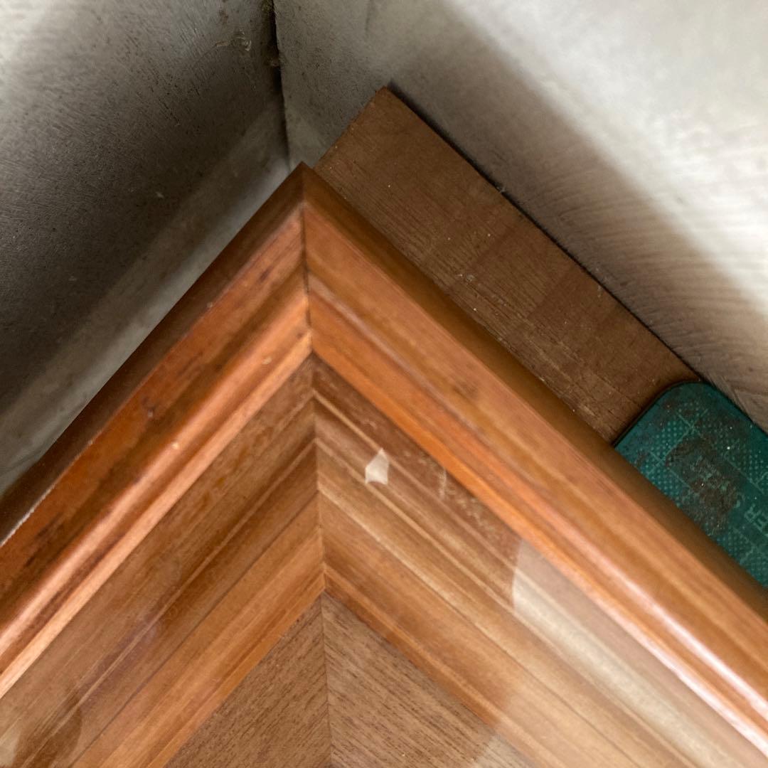 P15号 油彩額縁 シンプルなウッドフレーム モダン ガラス 空額