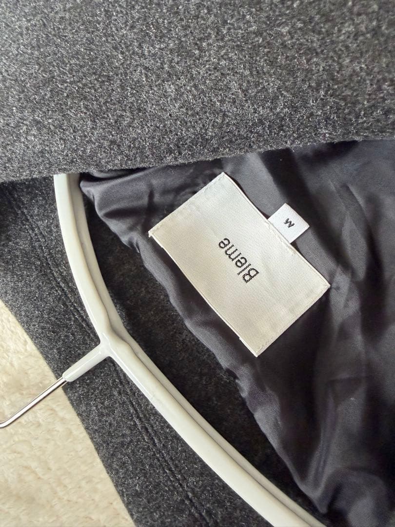 Bleme ダブルジップ メルトンハリントンジャケット チンストラップ付き