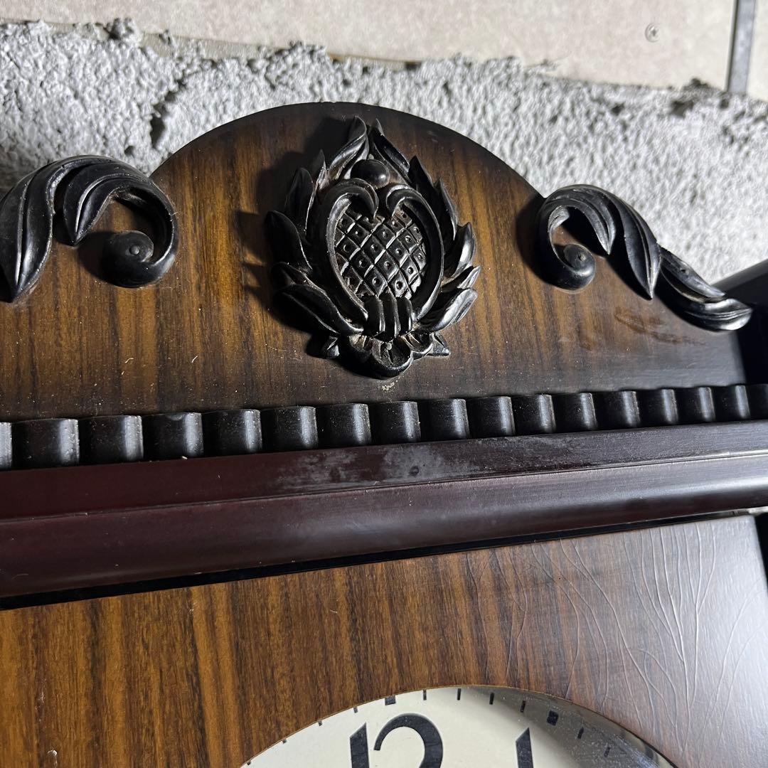 [動作確認済]AICHI TOKEI 掛け時計 振り子式 昭和レトロ 壁掛け時計