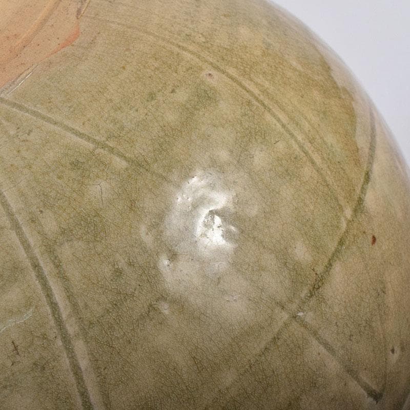 タイ古陶磁　スンコロク　宋胡録　刻線文壷　C　R8477H