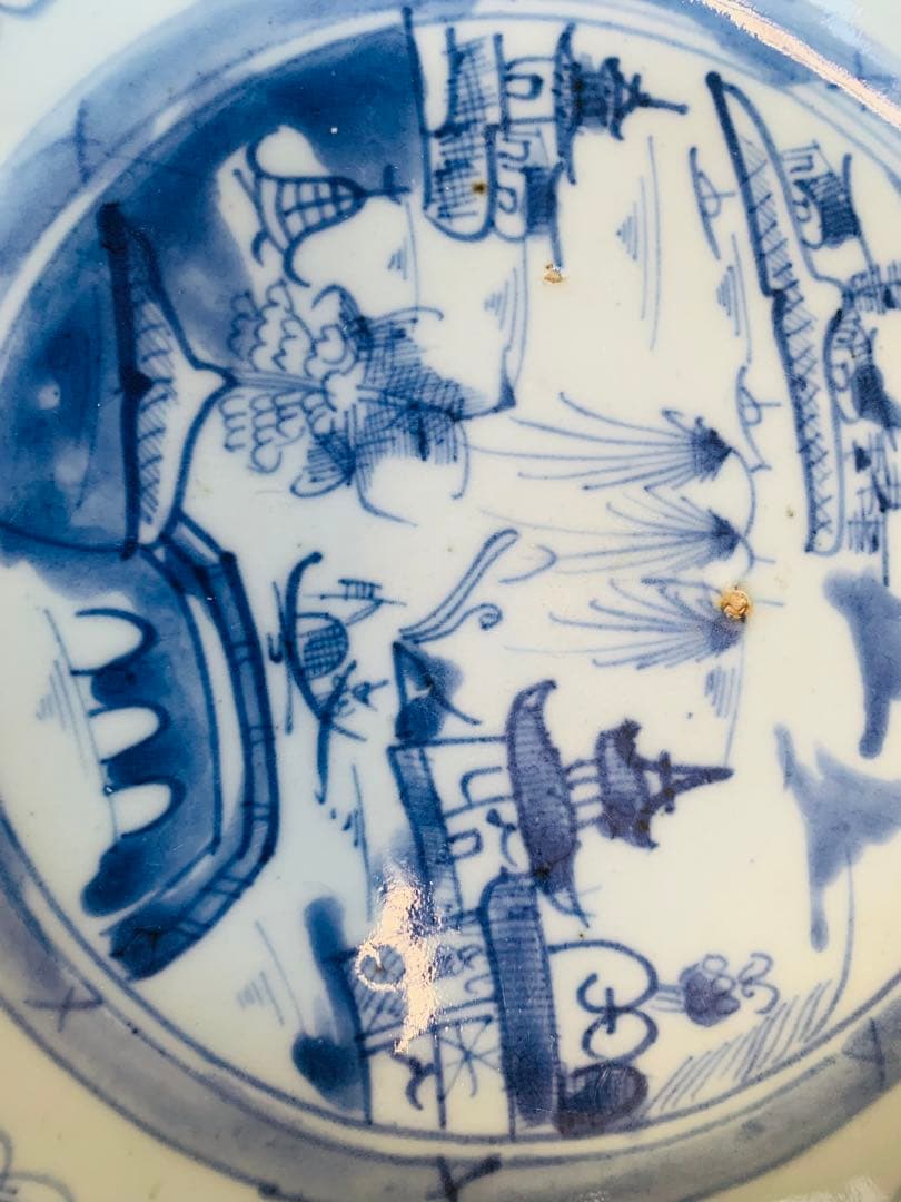 中国清時代中期染付大皿