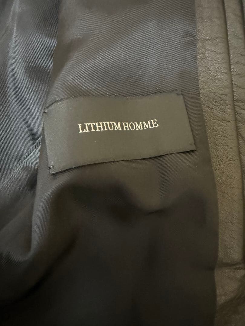 LITHIUM HOMME レザー シングル ライダース ジャケット 44