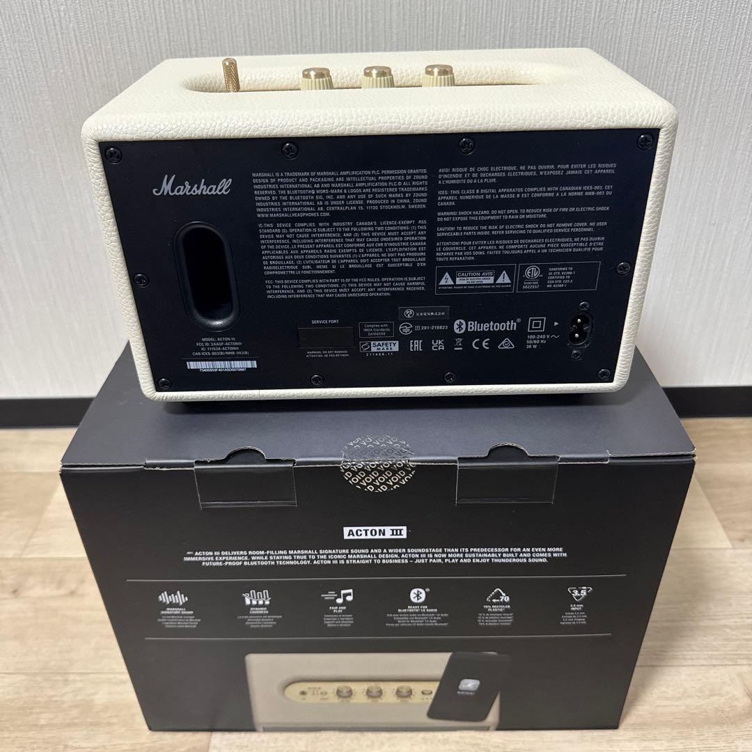 Marshall Acton 3ワイヤレススピーカー ホワイト