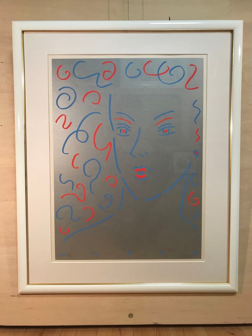 宮内ハルオ　「女神 in New York 」　シルクスクリーン　直筆サイン有り