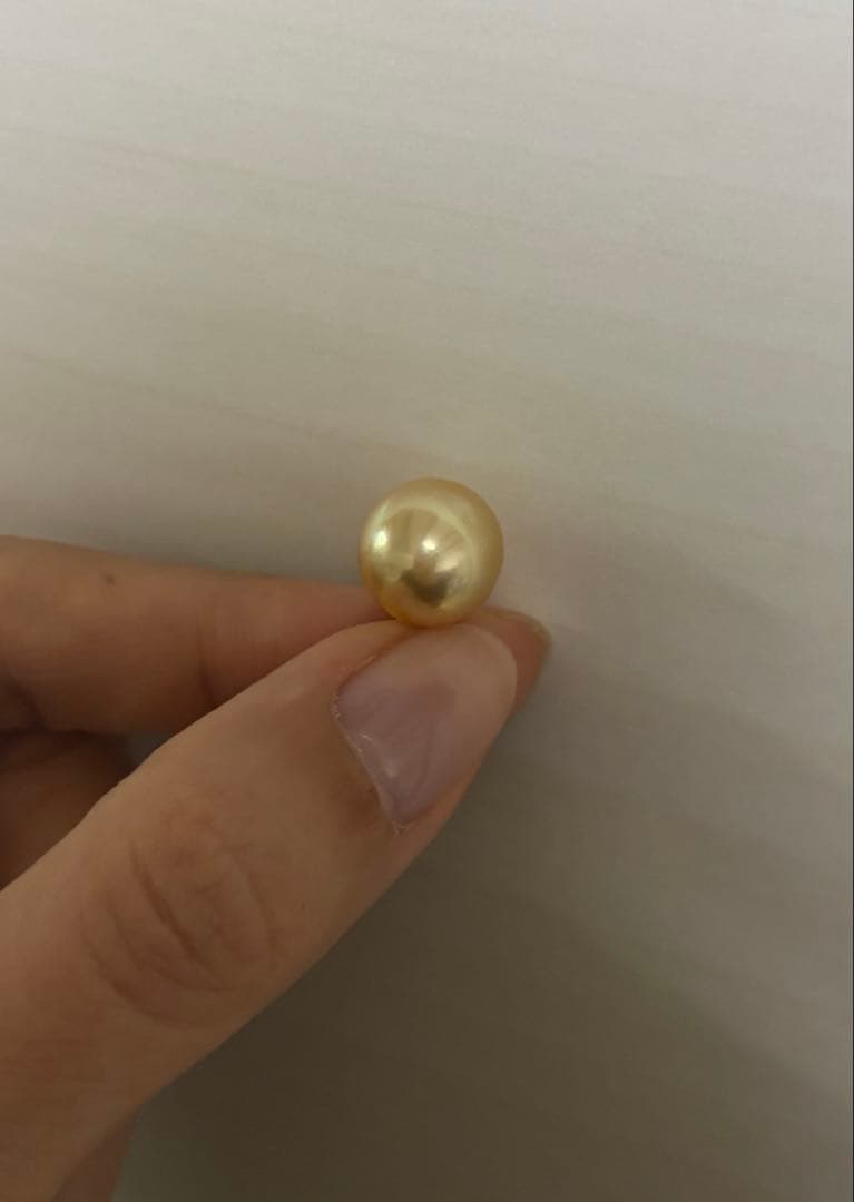 K18無着色南洋パールピアス約11mm