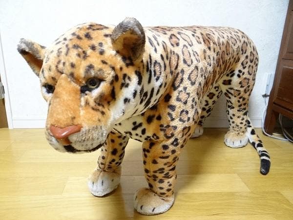 アニマルスツール ヒョウ 動物 座れるぬいぐるみ 腰掛け リアル ぬいぐるみ