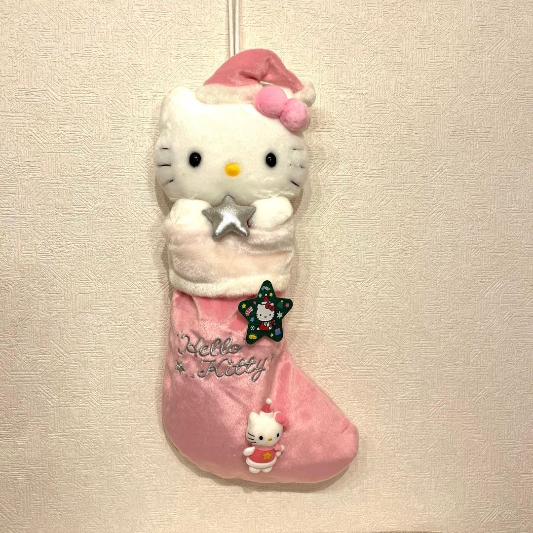 レア‼️ミニサンタキティが付いたビッグキティサンタ くつ下カードタグ付き