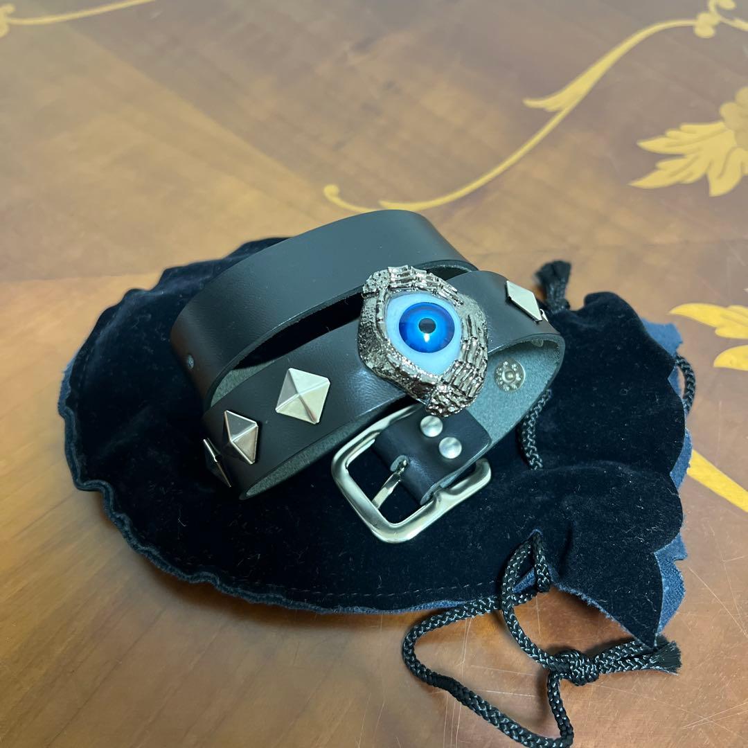 レア★hide 目玉ブレスレット　レザーチョーカー　ネックレス　未使用