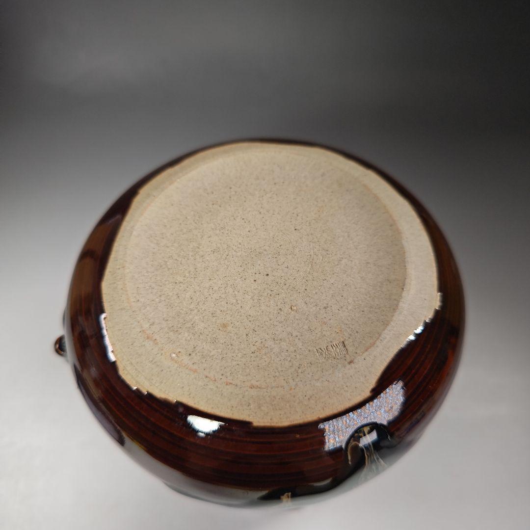 イ695 水指『翠峰造』『大徳寺　藤井誡堂　銘　雲◯　極箱』『高取菱形　塗蓋　』