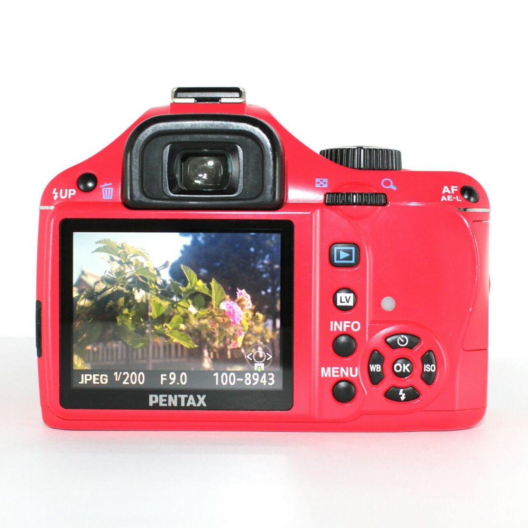PENTAX K-x デジタル一眼レフカメラ レッド iPhone転送✨完動品✨