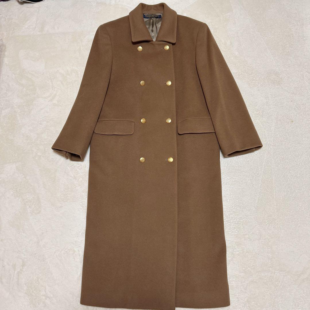ブルックスブラザーズ チェスターコート ロングコート ダブル 金ボタン カシミヤ
