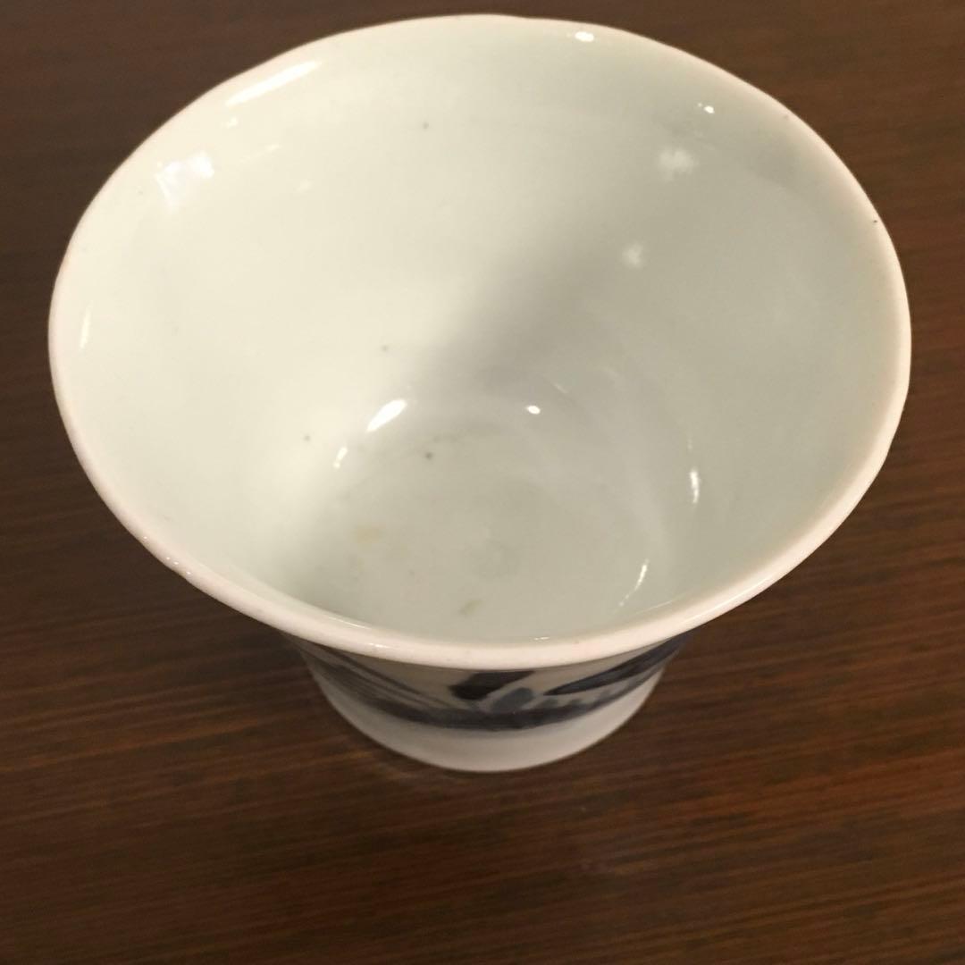 古伊万里　草花文蕎麦猪口