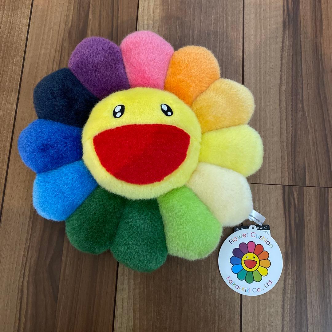 カイカイキキ お花クッション レインボー 30cm 村上隆