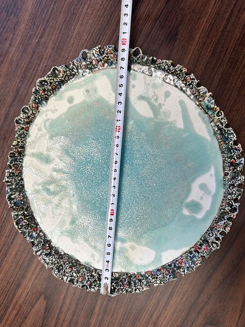 山上學　30㎝皿　螢窯　【希少】