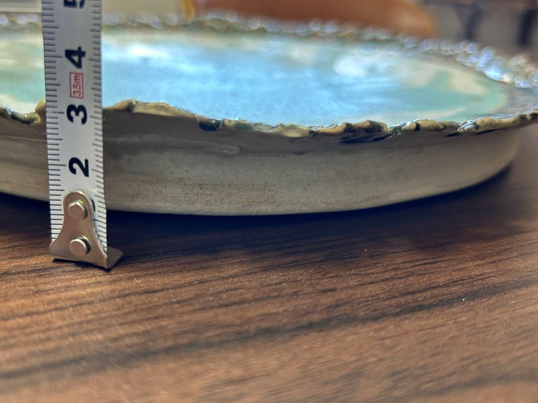 山上學　30㎝皿　螢窯　【希少】