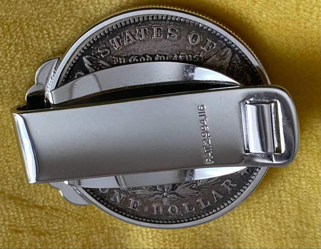 1890年製 モルガン・ダラー銀製　　　 マネー クリップ