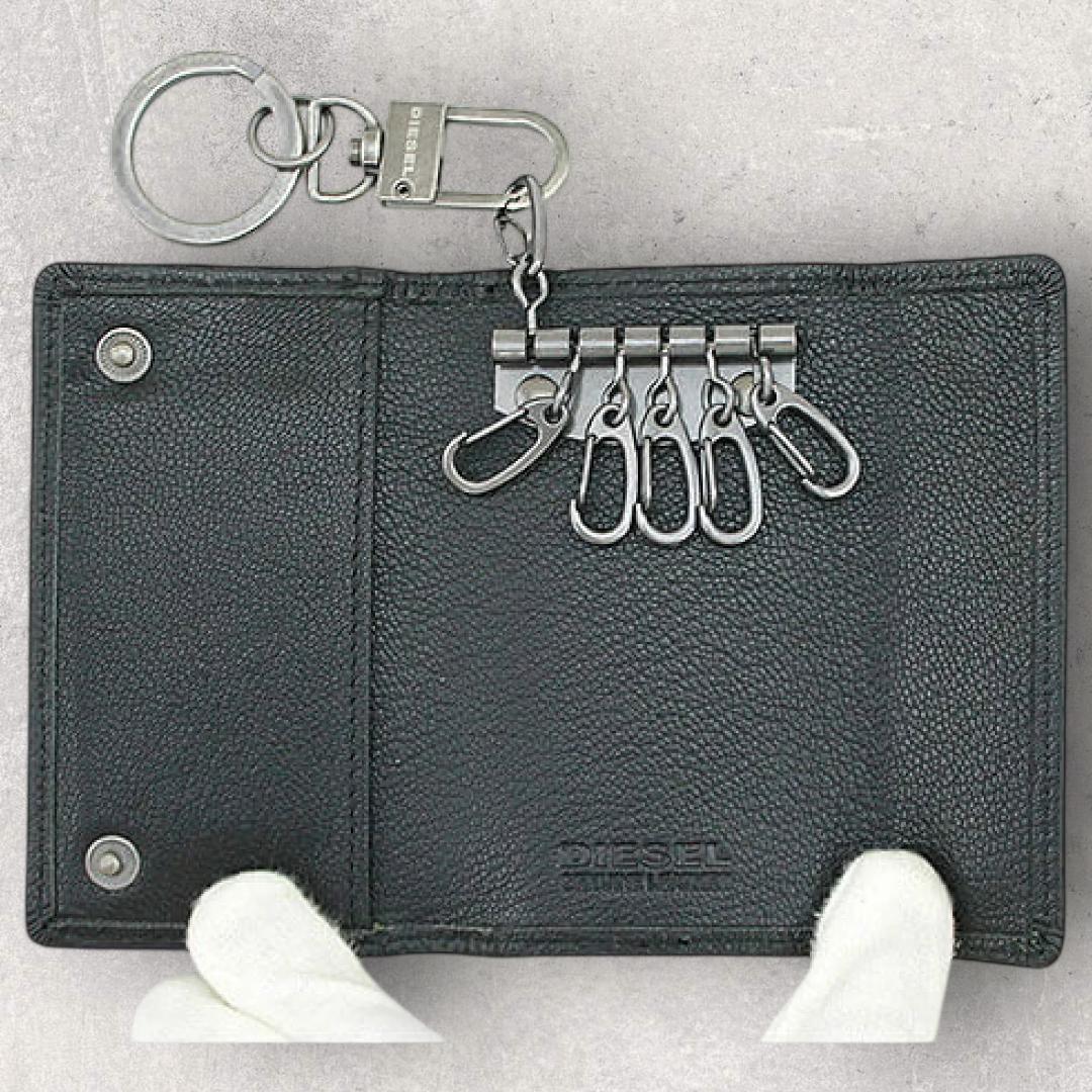 新品未使用 DIESEL ディーゼル 6連ブラック キーケース レザー 本革