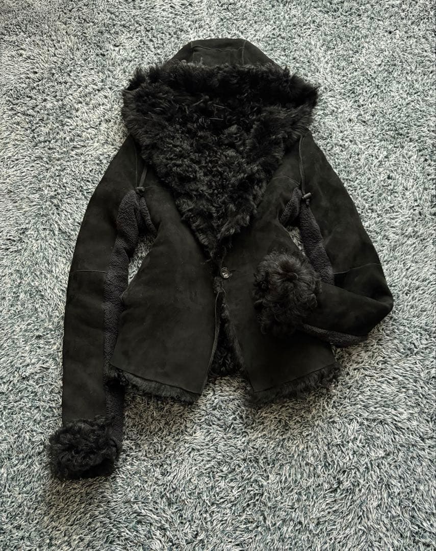 LGB fur シープレザーパーカー リバーシブル