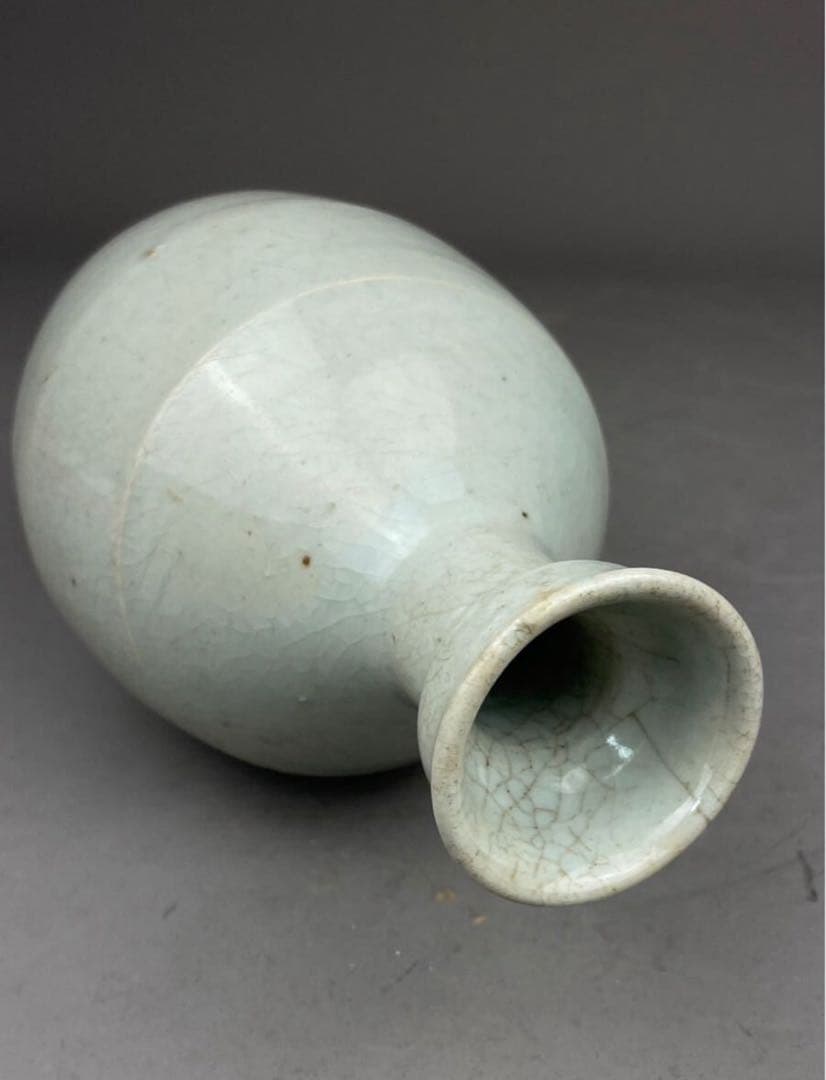 李朝 高麗 青磁徳利 花瓶 花道具 朝鮮半島 高麗青磁盤口花瓶 青磁釉盤口瓶