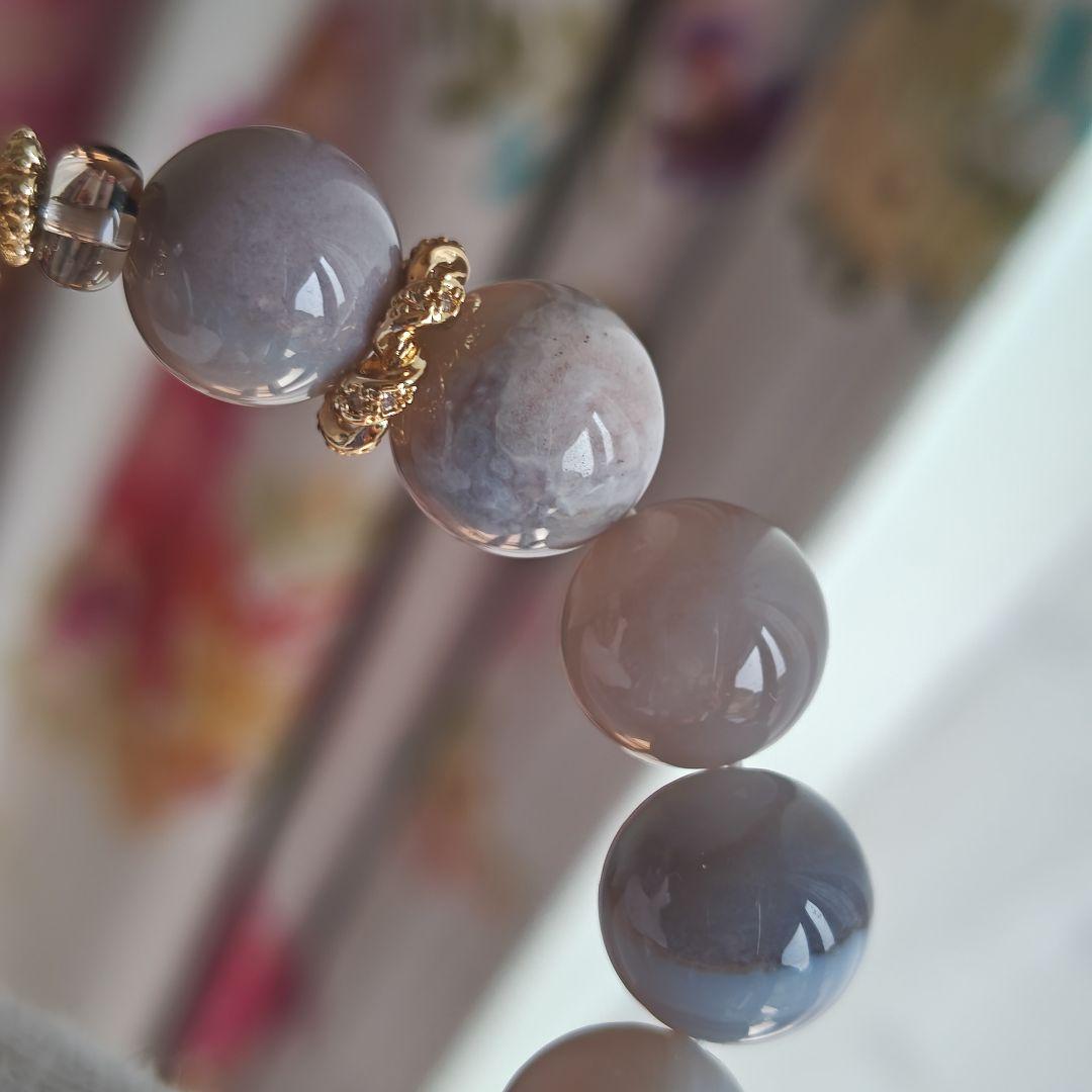 専用です♡新作♡黒桜瑪瑙どんころ＆グレー桜瑪瑙ブレス