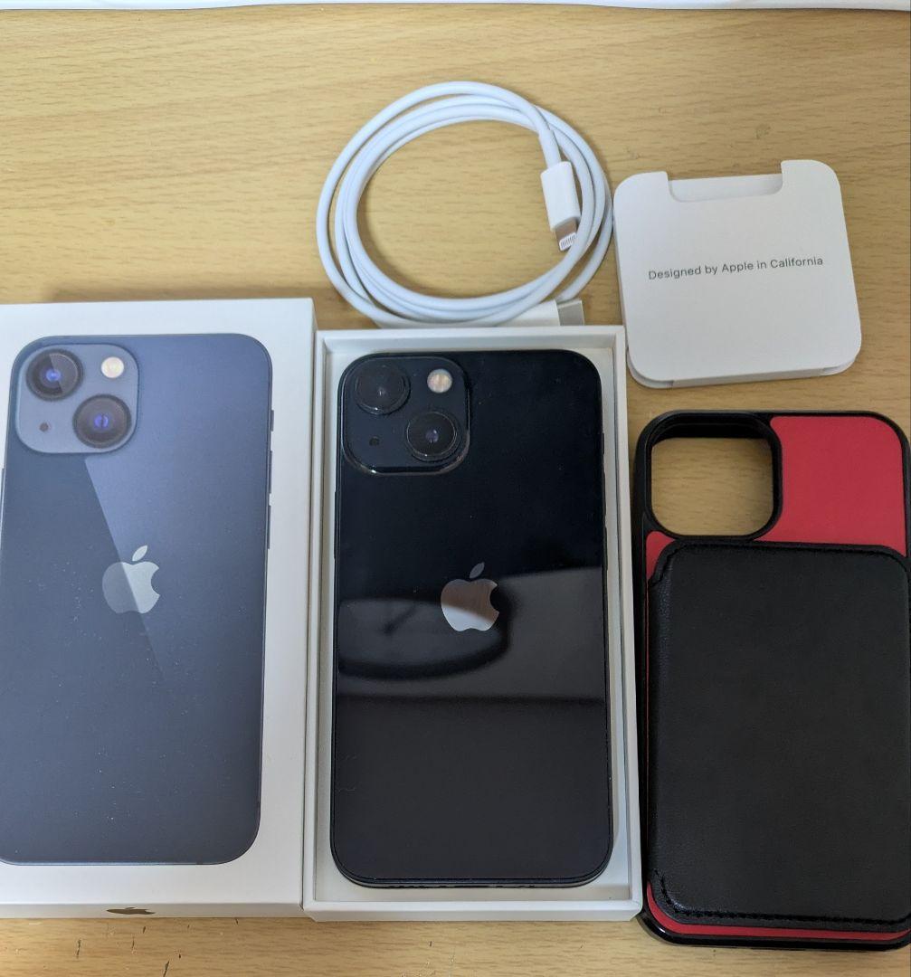 Apple iPhone 13 ブラック mini ケース付き
