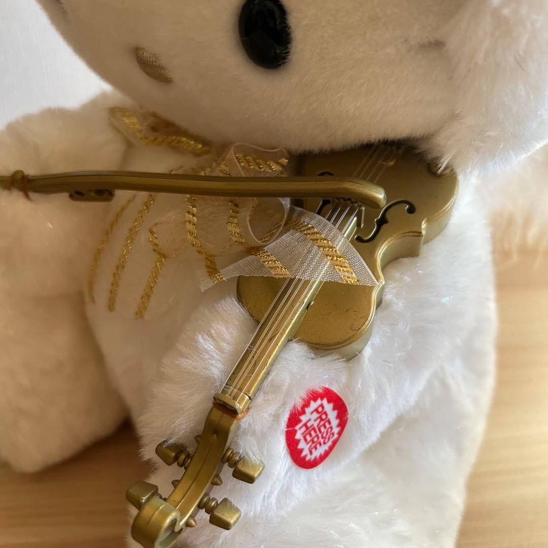 【動作品】　ハローキティー　KTファイバードール　バイオリン　当時物　レア