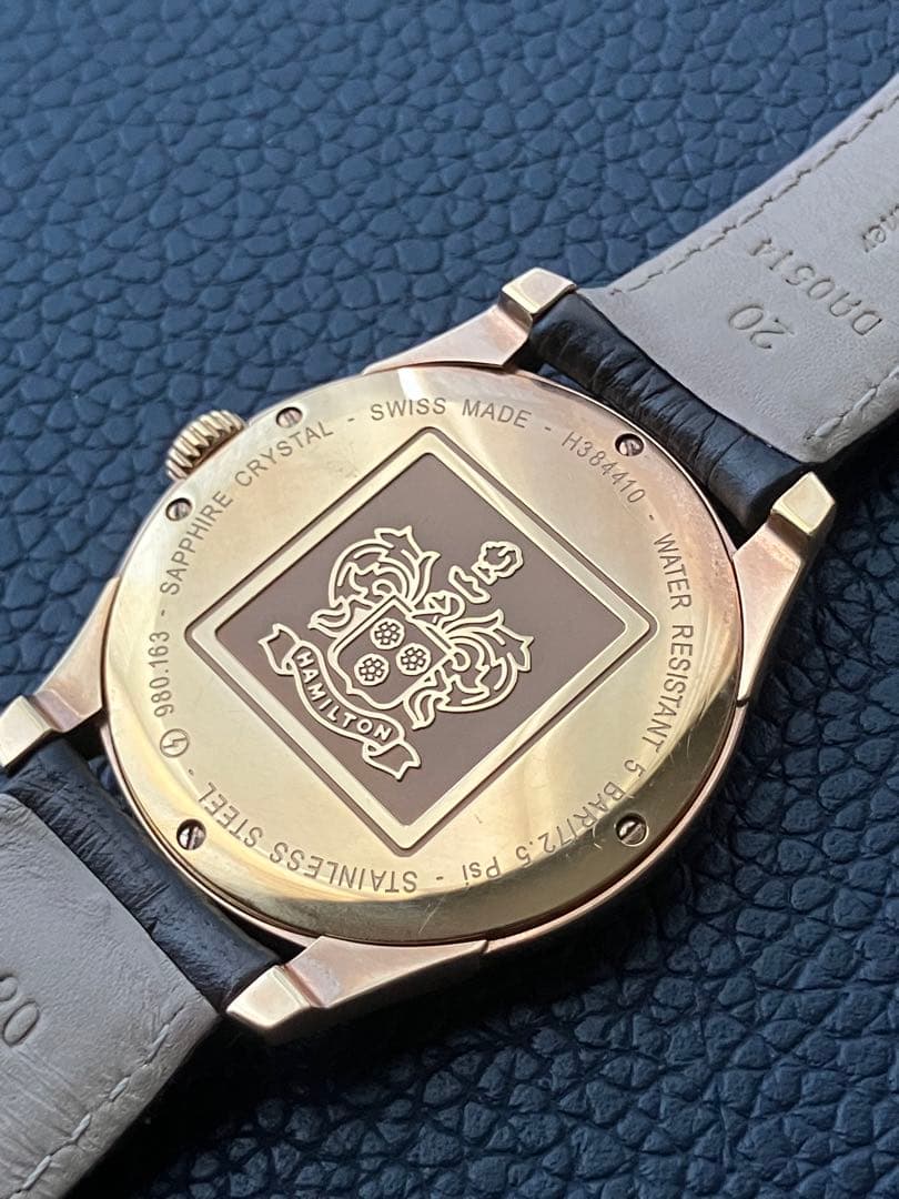 ハミルトン 腕時計 ジャズマスターシンライン　プチセコンド　ピンクゴールド